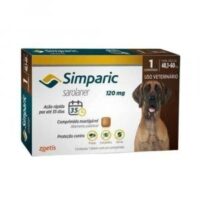 Antipulgas Simparic 120 mg para cães 40,1 a 60 kg