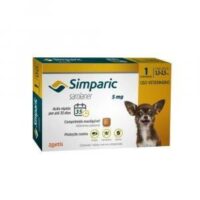 Antipulgas Simparic 5 mg para cães 1,3 a 2,5 kg