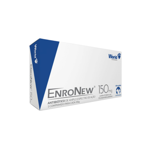 Antibiotico para Cães e Gatos EnroNew 150Mg com 10 Comprimidos Antibiotico para Cães e Gatos EnroNew 150Mg com 10 Comprimidos