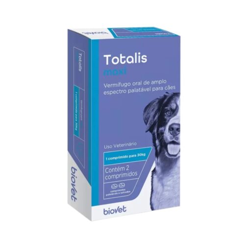 Vermifugo para Cães Totalis Maxi 2 Comprimidos Vermifugo para Cães Totalis Maxi 2 Comprimidos