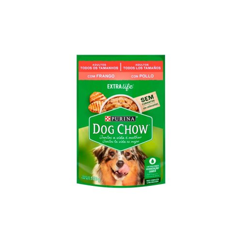 Sachê Dog Chow Adultos todos os tamanhos Sabor Frango ao Molho 100g Sachê Dog Chow Adultos todos os tamanhos Sabor Frango ao Molho 100g