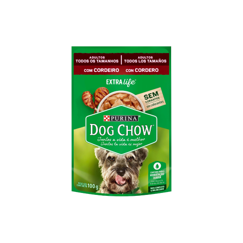 Sachê Dog Chow Caes Adultos Cordeiro 100g