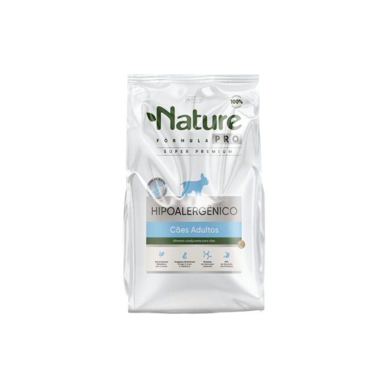 Ração Seca Alinutri Nature Fórmula Pro Hipoalergênico para Cães Adultos Pacote 2Kg