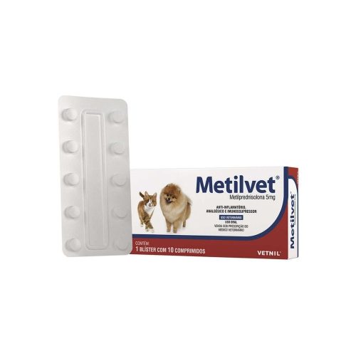 Metilvet 5mg com 10 comprimidos Metilvet 5mg com 10 comprimidos