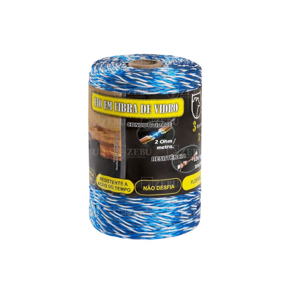 Fio Zebu para Cerca Rural de Fibra de Fibro 200 Metros Fio Zebu para Cerca Rural de Fibra de Fibro 200 Metros