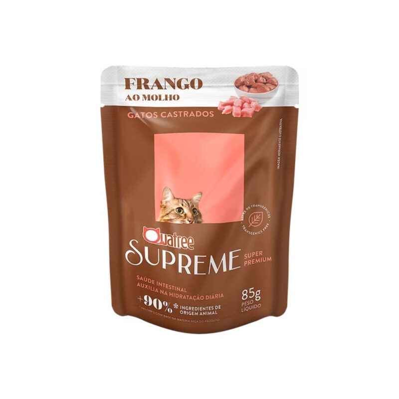 Sache Quatree Supreme Gatos Adultos Sabor Frango 85g