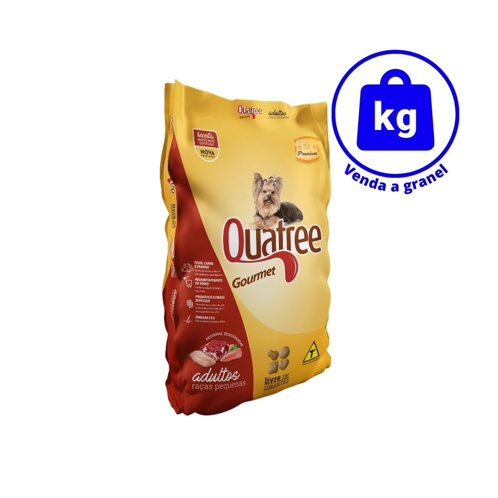 Ração Quatree Gourmet Cães Adultos Raças Pequenas Mix de Carnes a GRANEL Ração Quatree Gourmet Cães Adultos Raças Pequenas Mix de Carnes a GRANEL