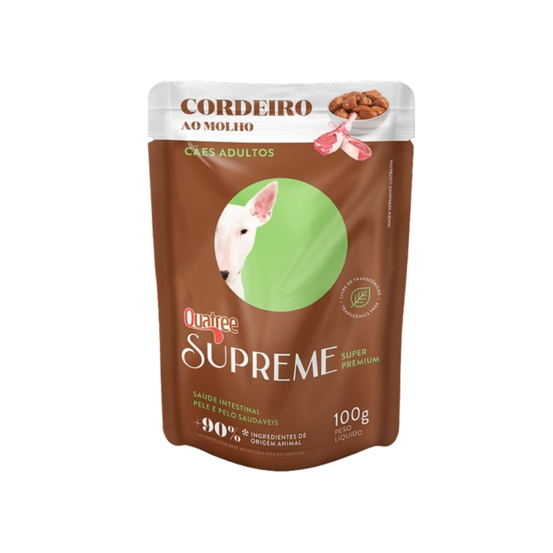 Sache Quatree Supreme Cães Adultos Sabor Cordeiro 100g