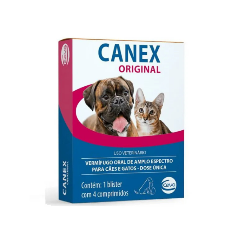 Vermifugo Canex Original Caixa com 4 Comprimidos