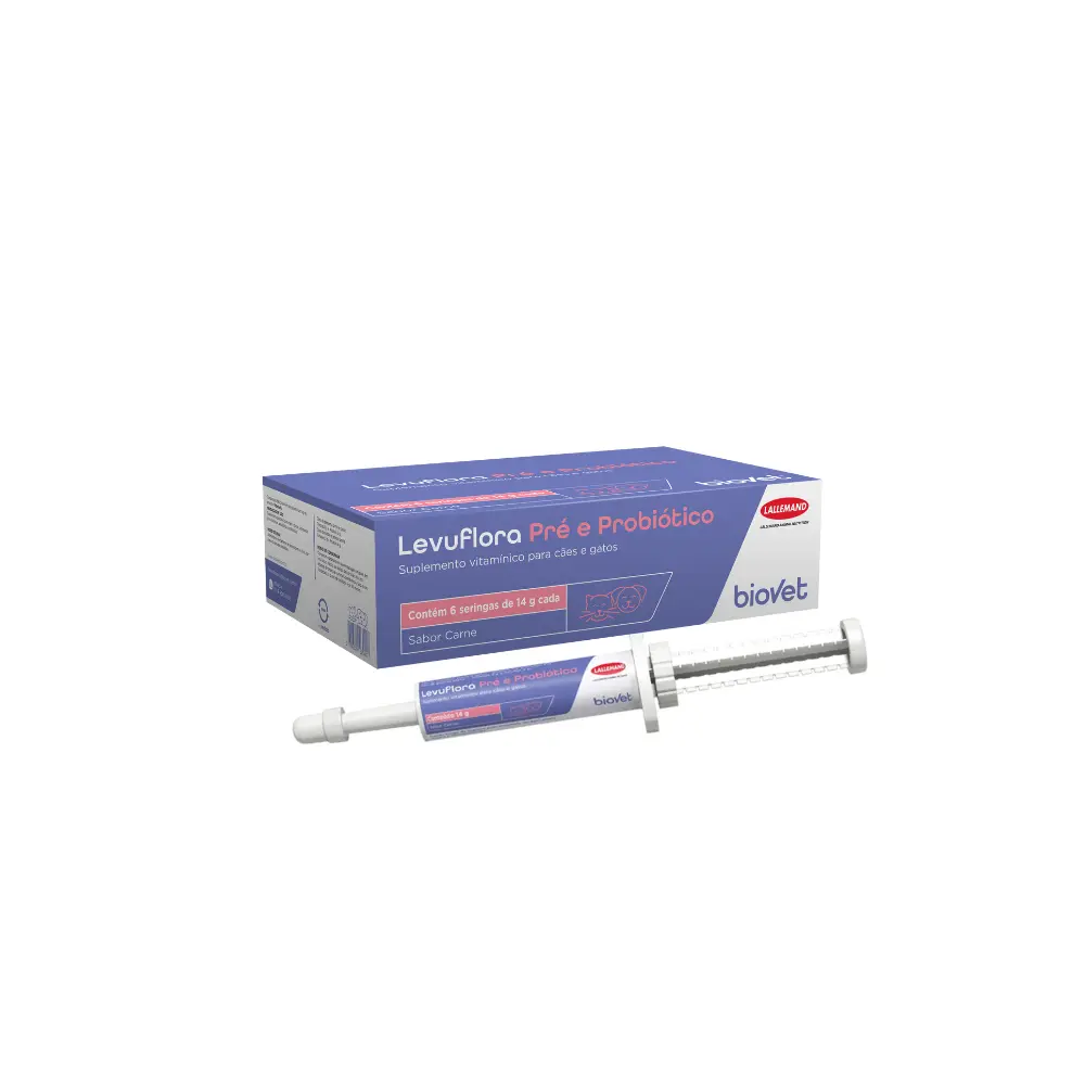Levuflora Pré e Probiótico Biovet 14g Levuflora Pré e Probiótico Biovet 14g