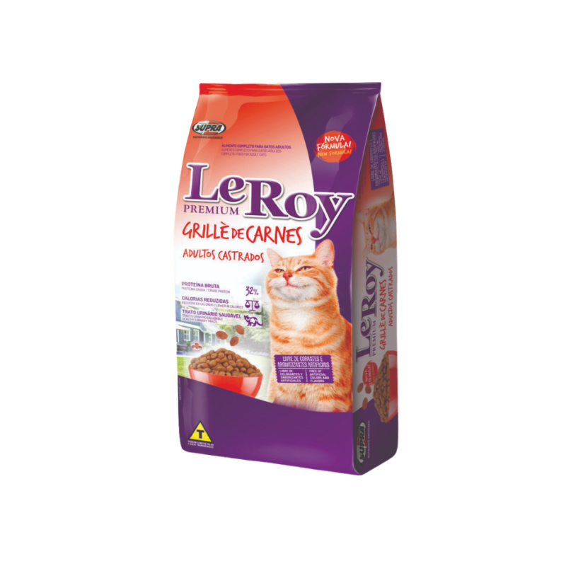 Ração Leroy Grille de Carnes Gatos Castrados 10.1Kg Ração Leroy Grille de Carnes Gatos Castrados 10.1Kg