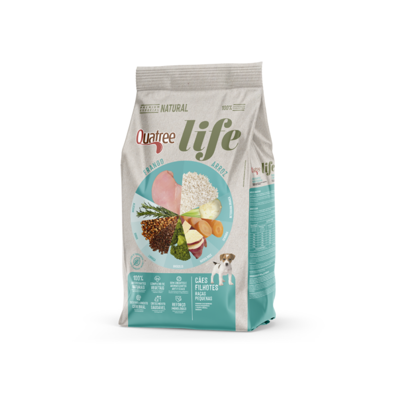 Ração Quatree Life Cães Filhotes Raças Pequenas 20Kg Ração Quatree Life Cães Filhotes Raças Pequenas 20Kg