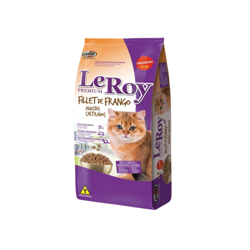 Ração Leroy Fillet de Frango Gatos Castrados 10.1Kg
