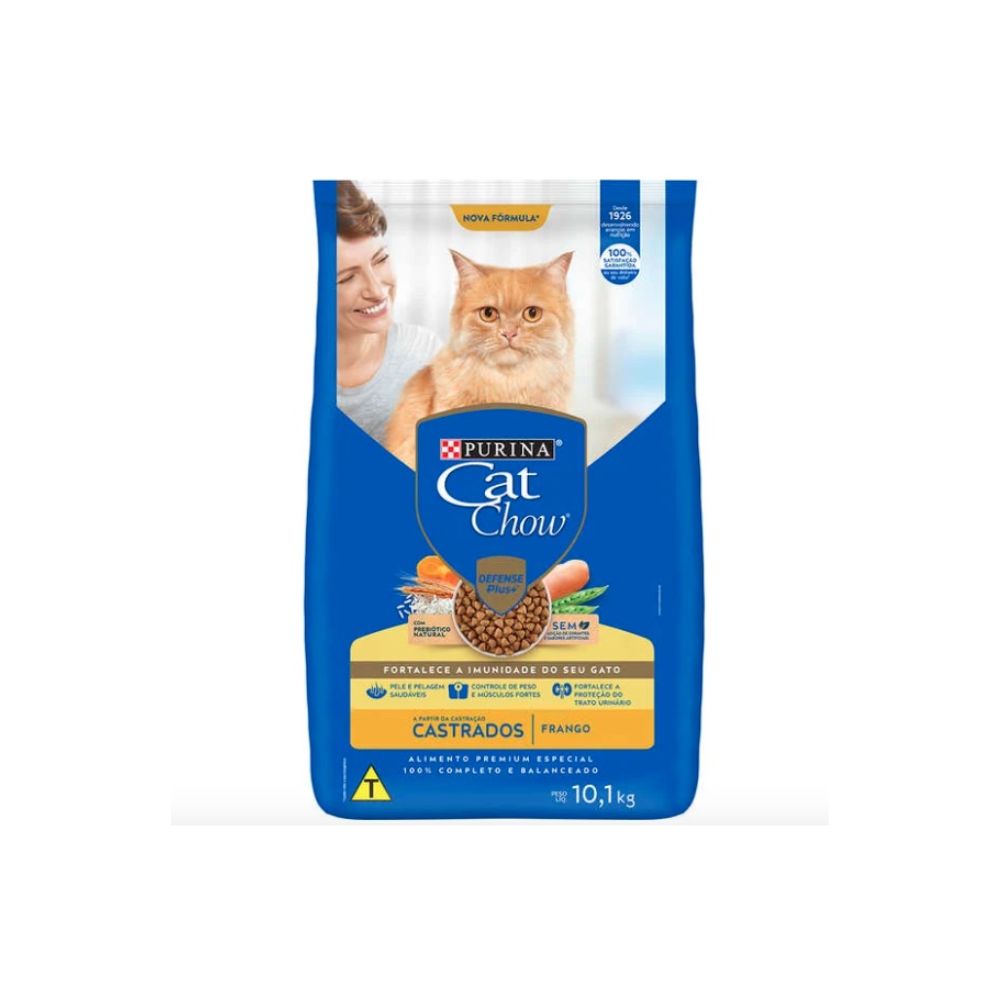 Ração Nestlé Purina Cat Chow para Gatos Castrados Frango 10.1Kg Ração Nestlé Purina Cat Chow para Gatos Castrados Frango 10.1Kg