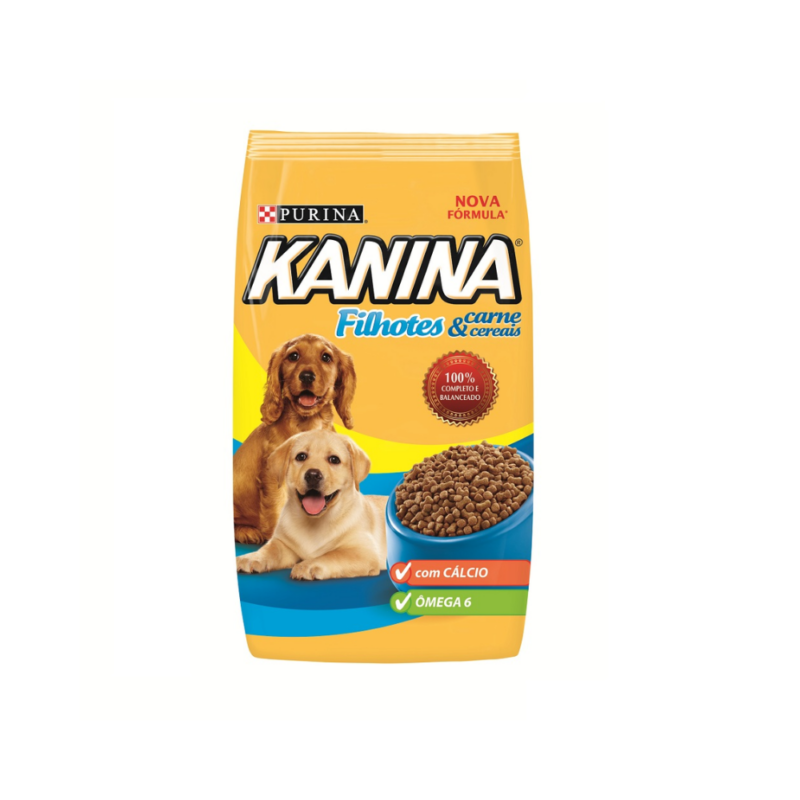 Ração Kanina para Cães Filhotes Sabor Carne e Cereais 15Kg