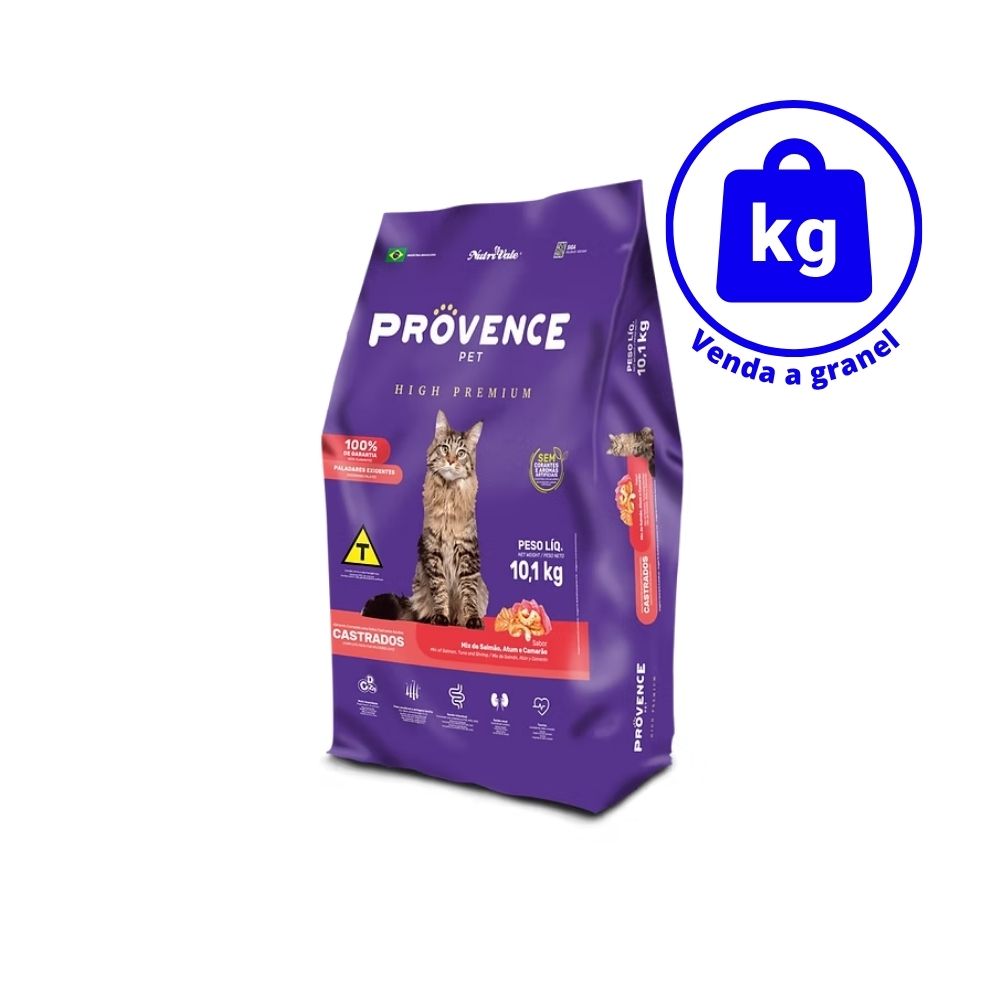 Racao Provence Gatos Castrados Salmao Atum e Camarao a GRANEL Racao Provence Gatos Castrados Salmao Atum e Camarao a GRANEL