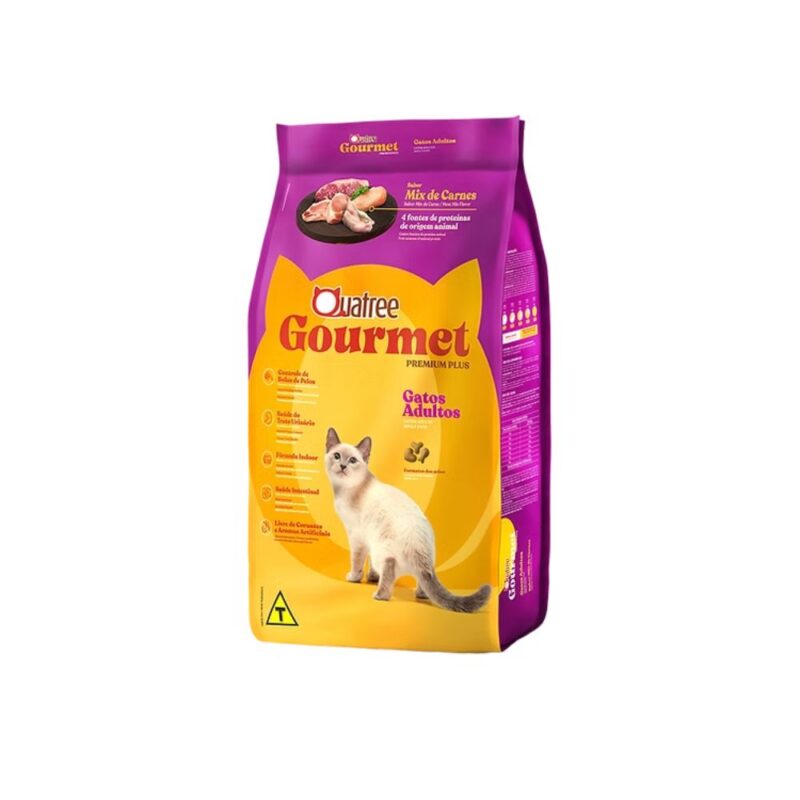Ração Quatree Gourmet Gatos Adultos Mix de Carnes 20Kg Ração Quatree Gourmet Gatos Adultos Mix de Carnes 20Kg