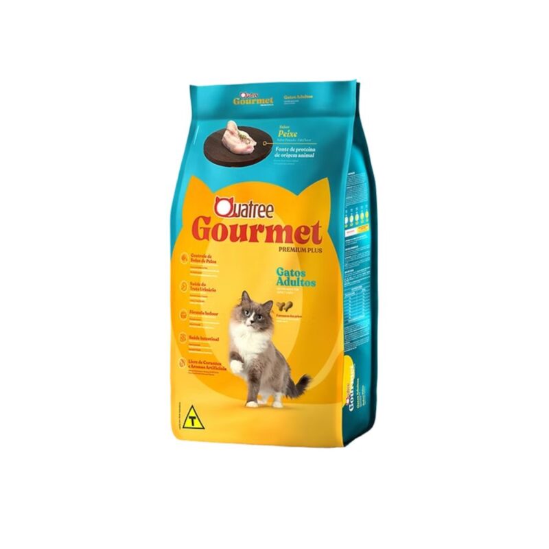 Ração Quatree Gourmet Gatos Adultos Peixe 20Kg Ração Quatree Gourmet Gatos Adultos Peixe 20Kg