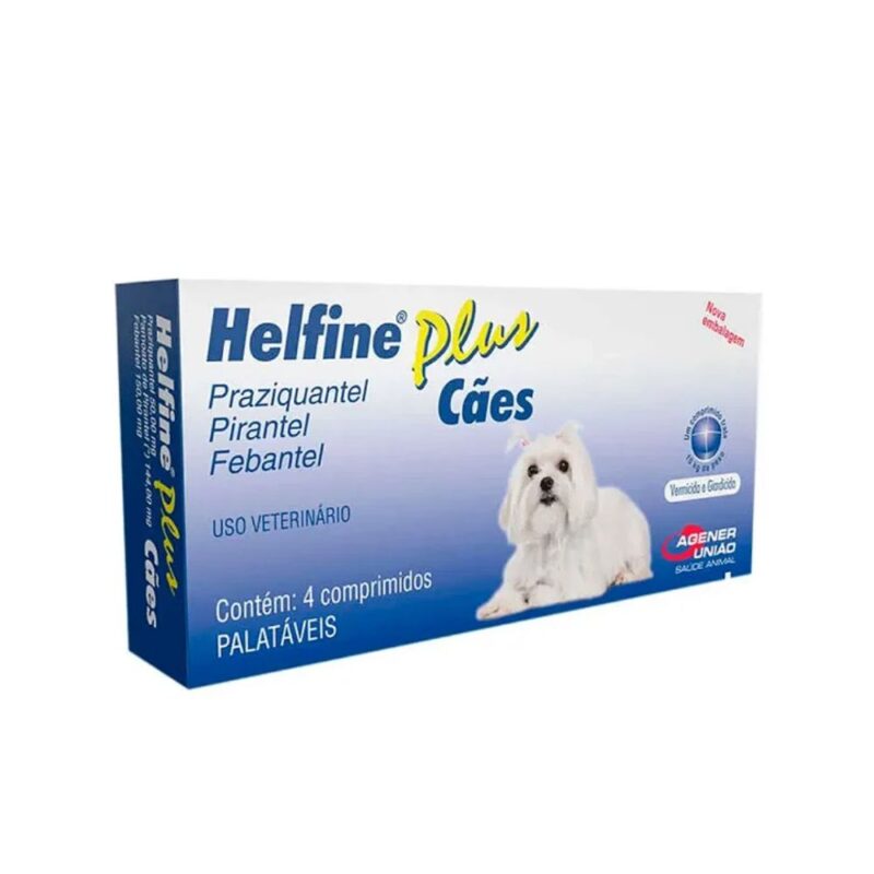 Vermifugo Helfine Plus Cães com 4 comprimidos Vermifugo Helfine Plus Cães com 4 comprimidos