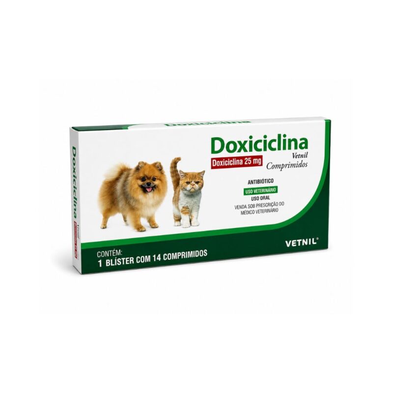 Doxiciclina Vetnil 25Mg com 14 comprimidos