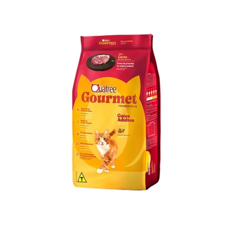 Ração Quatree Gourmet Gatos Adultos Carne 20Kg Ração Quatree Gourmet Gatos Adultos Carne 20Kg