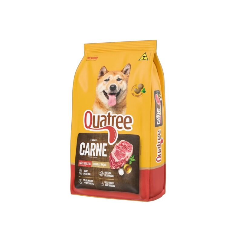 Ração Quatree Gourmet Cães Adultos Todas as Raças Sabor Carne 20Kg
