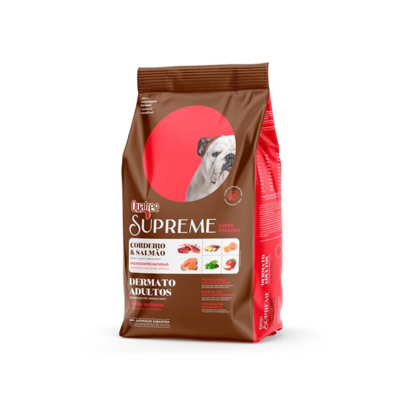 Ração Quatree Supreme Dermato Cães Adultos Todas as Raças 3Kg Ração Quatree Supreme Dermato Cães Adultos Todas as Raças 3Kg