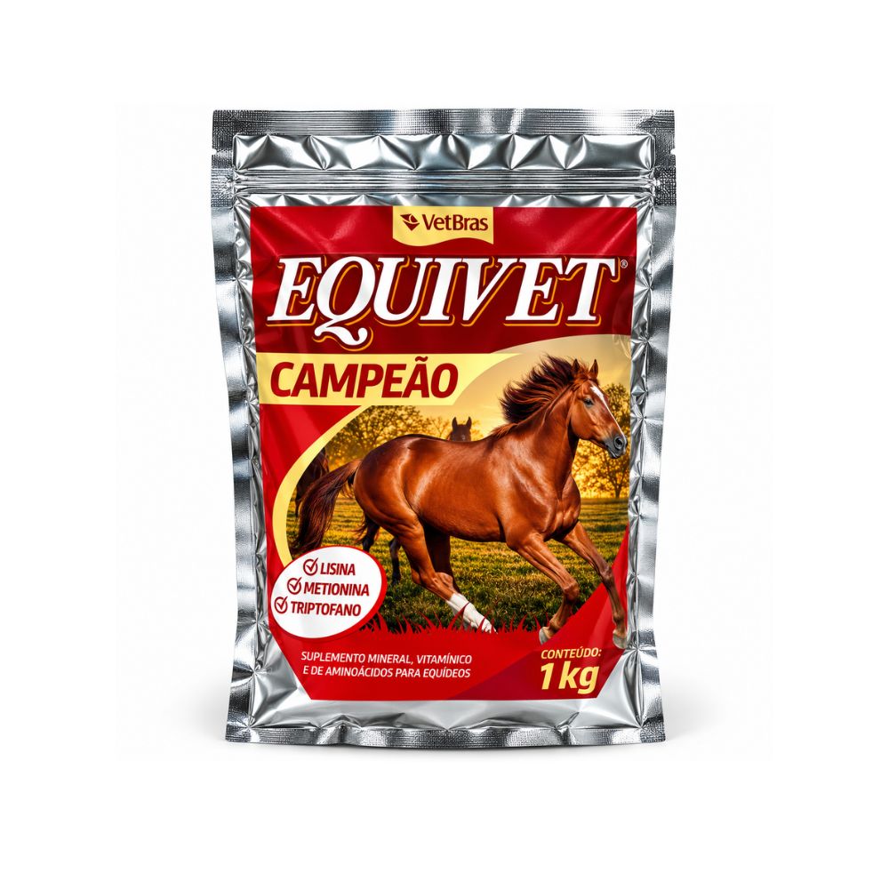 Suplemento para Equinos Equivet Campeao 1Kg Suplemento para Equinos Equivet Campeao 1Kg